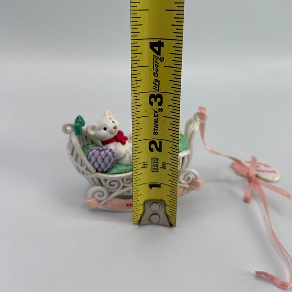 Vintage 2001 AGC Inc Teddy Bear Baby Granddaughter's 1st Christmas Tree Ornament - Picture 7 of 7